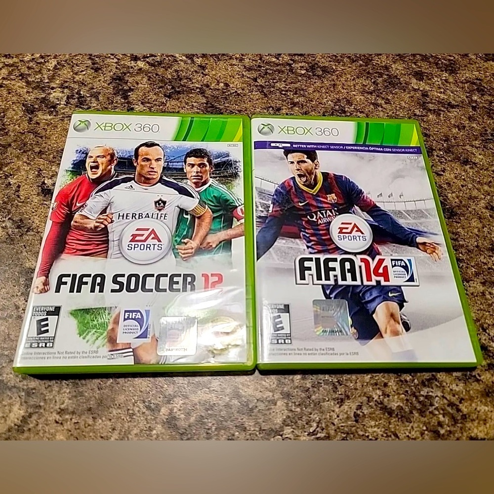 FIFA 12 & FIFA 14 (Microsoft Xbox 360, 2011, 2013) Complete in Box